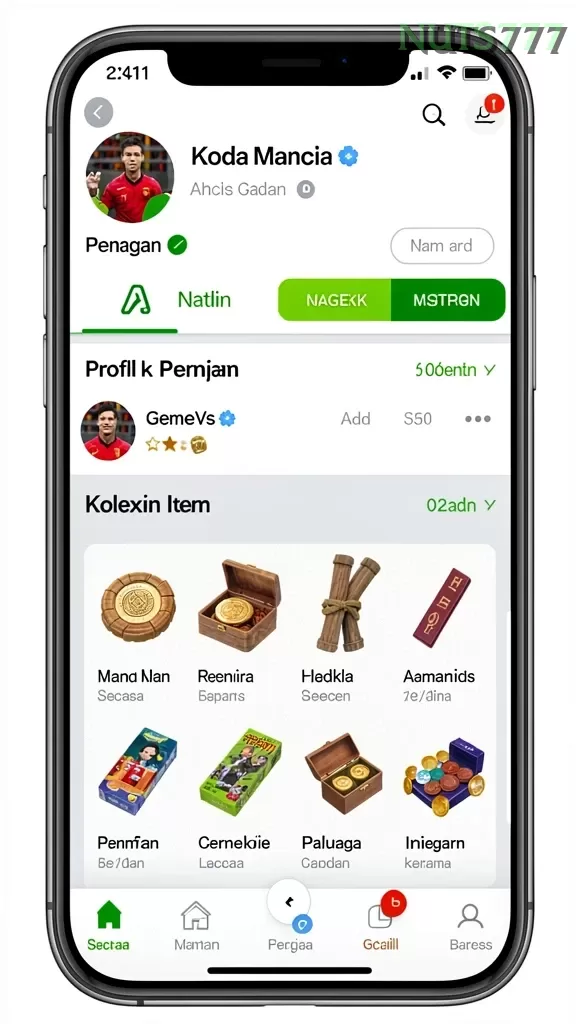 Pratinjau antarmuka nuts777 — aplikasi APK resmi Android v2.5.6